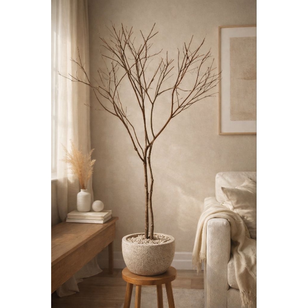 Ranting pohon kering hiasan pojok ruangan Dekorasi ranting kayu estetik