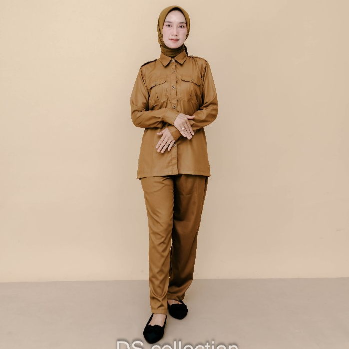 Setelan Celana Seragam Khaki PNS Wanita Baju/Celana panjang Dinas PEMDA