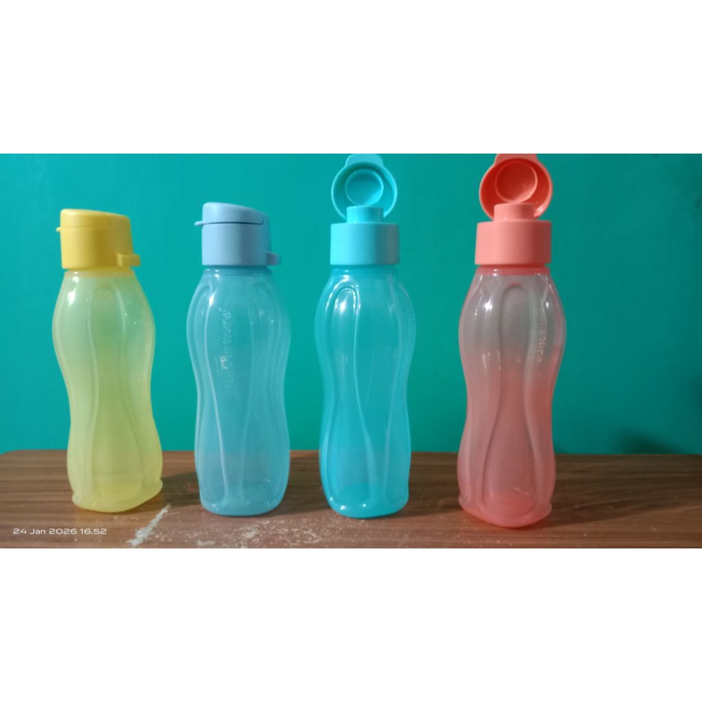 eco bottle 310 ml tupperware botol minum tutup flip