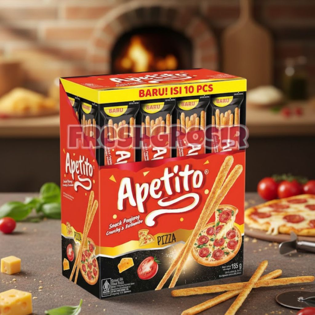 FreshGrosir - APETITO PIZZA 1 DUS ISI 10 PACK | Makanan Ringan, Snack, Camilan, Biskuit, Jajanan