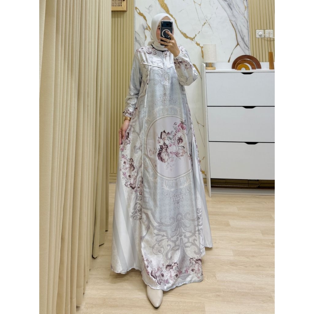 Gamis Nagita Printing Bahan Sultan Sutra/Gamis Sultan/Gamis Printing