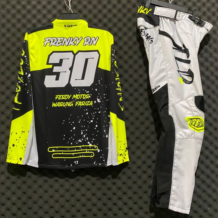 BAJU JERSEY SET TRAIL BALAP MOTOCROSS ADVENTURE TRABAS SEPEDA CUSTOM DESIGN JERSEY