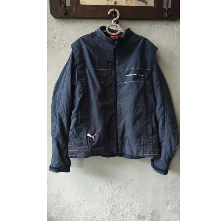 VINTAGE RACE Jacket Puma BMW Sauber F1 Team Navy Sz M fit L