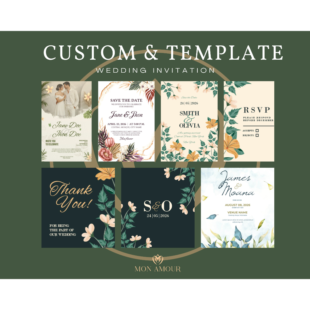 Custom / Template Design for Wedding Invitation