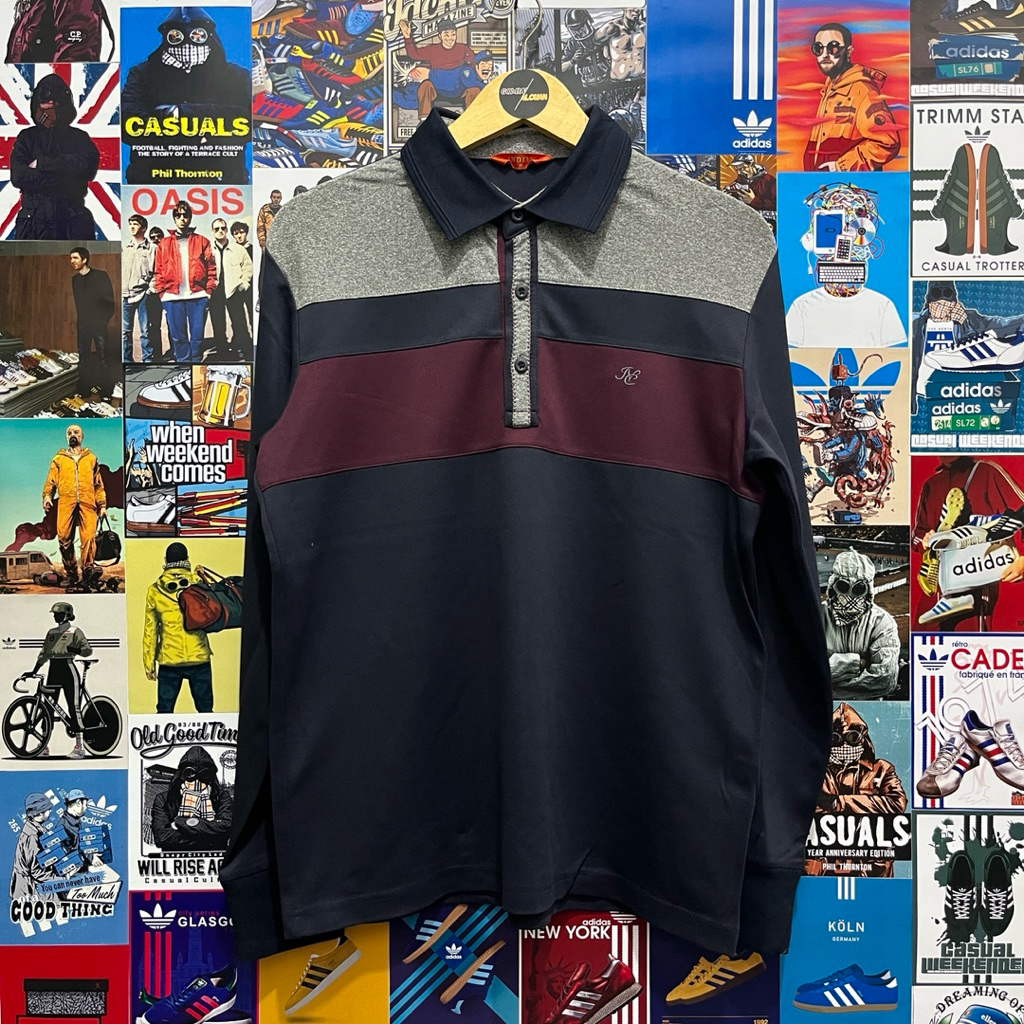 Long Sleeve / Polo Shirt / Rugby Shirt / Vintage / Second / INDIAN