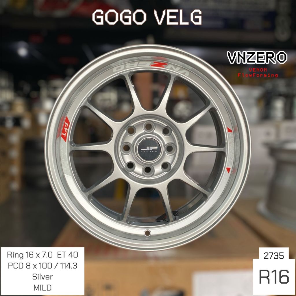 Velg mobil Ring 16 Venom VN Zero PCD 4X100/114,3 Et 40 lebar 7 Jazz Yaris Avanza Kijang Agya Ring 16