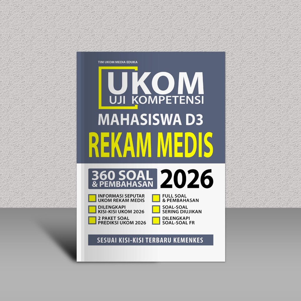 Buku UKOM D3 Rekam Medis 2026 - Uji Kompetensi Rekam Medis 2026