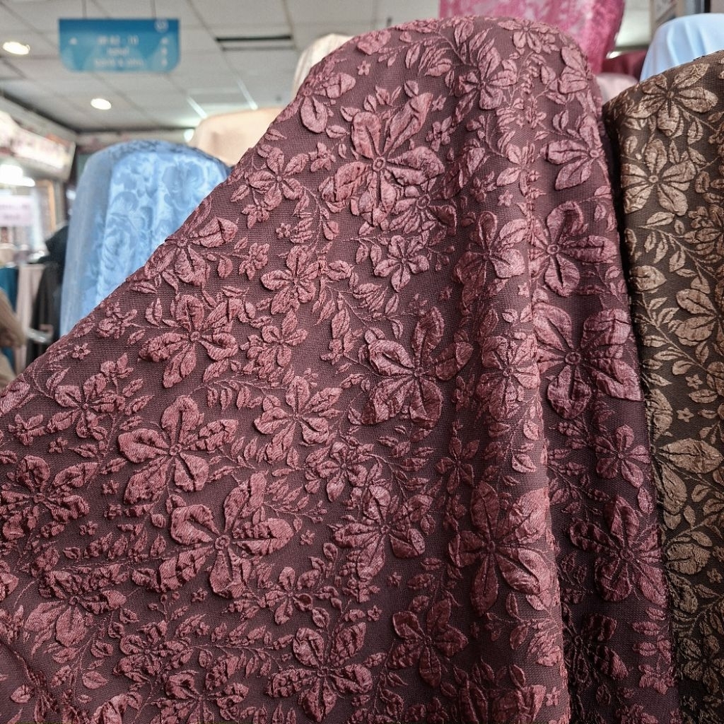 Kain Fukuro Jacquard Emboss Premium / Bahan kebaya Janggan