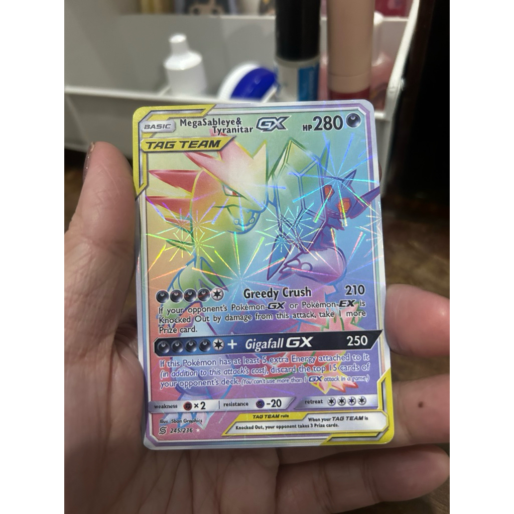 kartu mega sableye and Tyranitar GX pokemon card