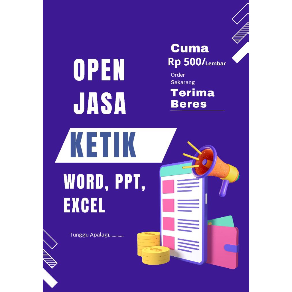 jasa ketik word, pdf, excel