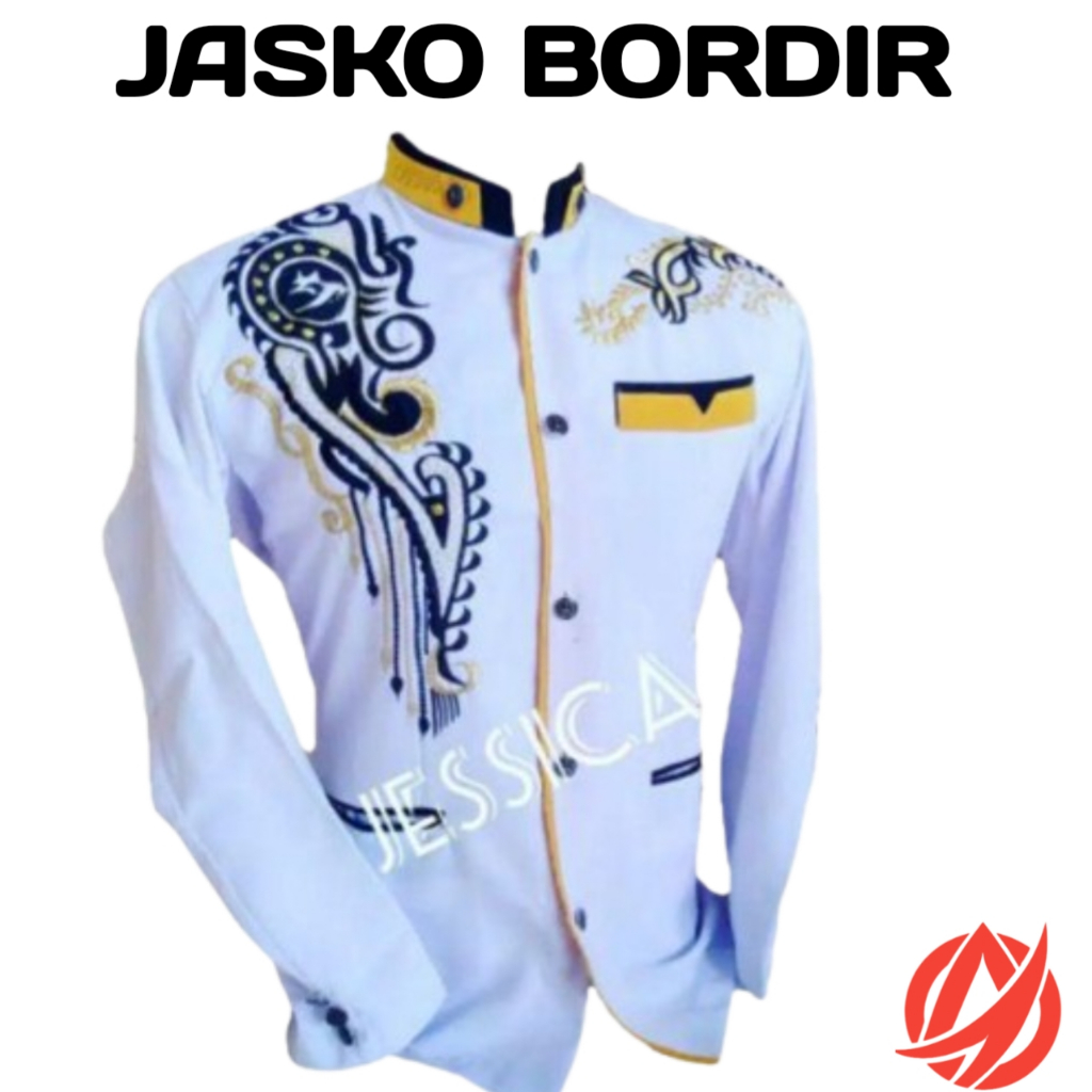 Baju Koko Jasko Jas Koko Bordir Dewas Lengan Panjang