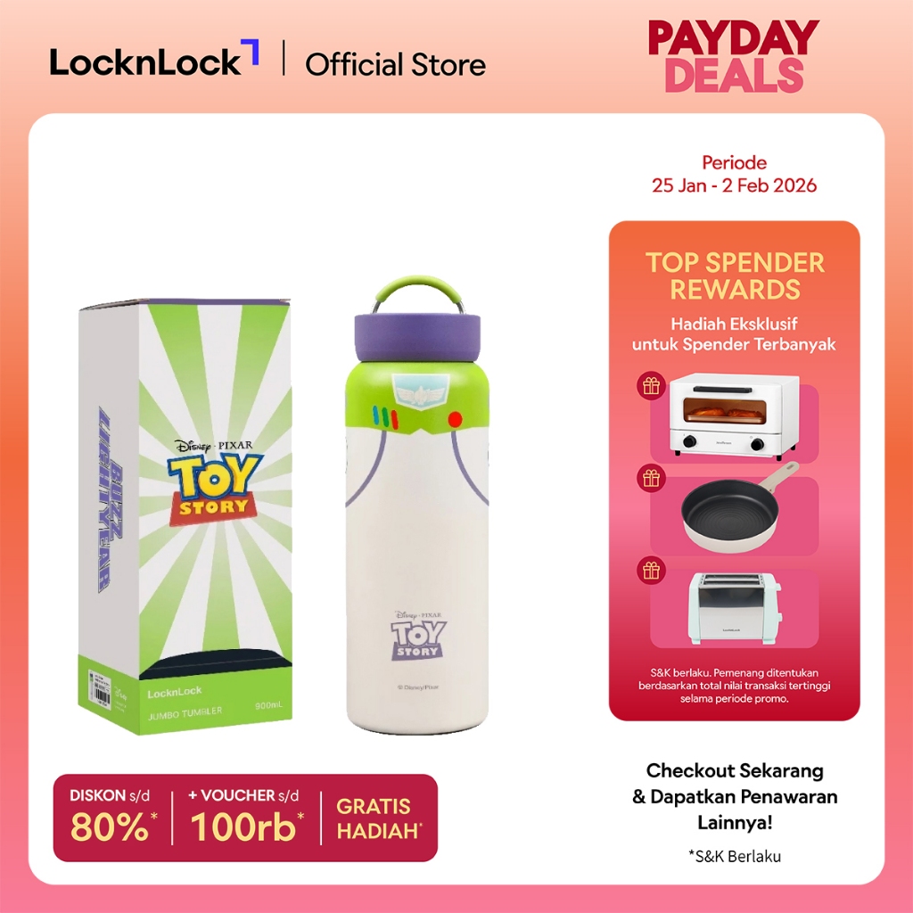LocknLock Jumbo Tumbler 900 ml - Disney Pixar Toy Story Buzz Lightyear Edition - LHC4300TSB1