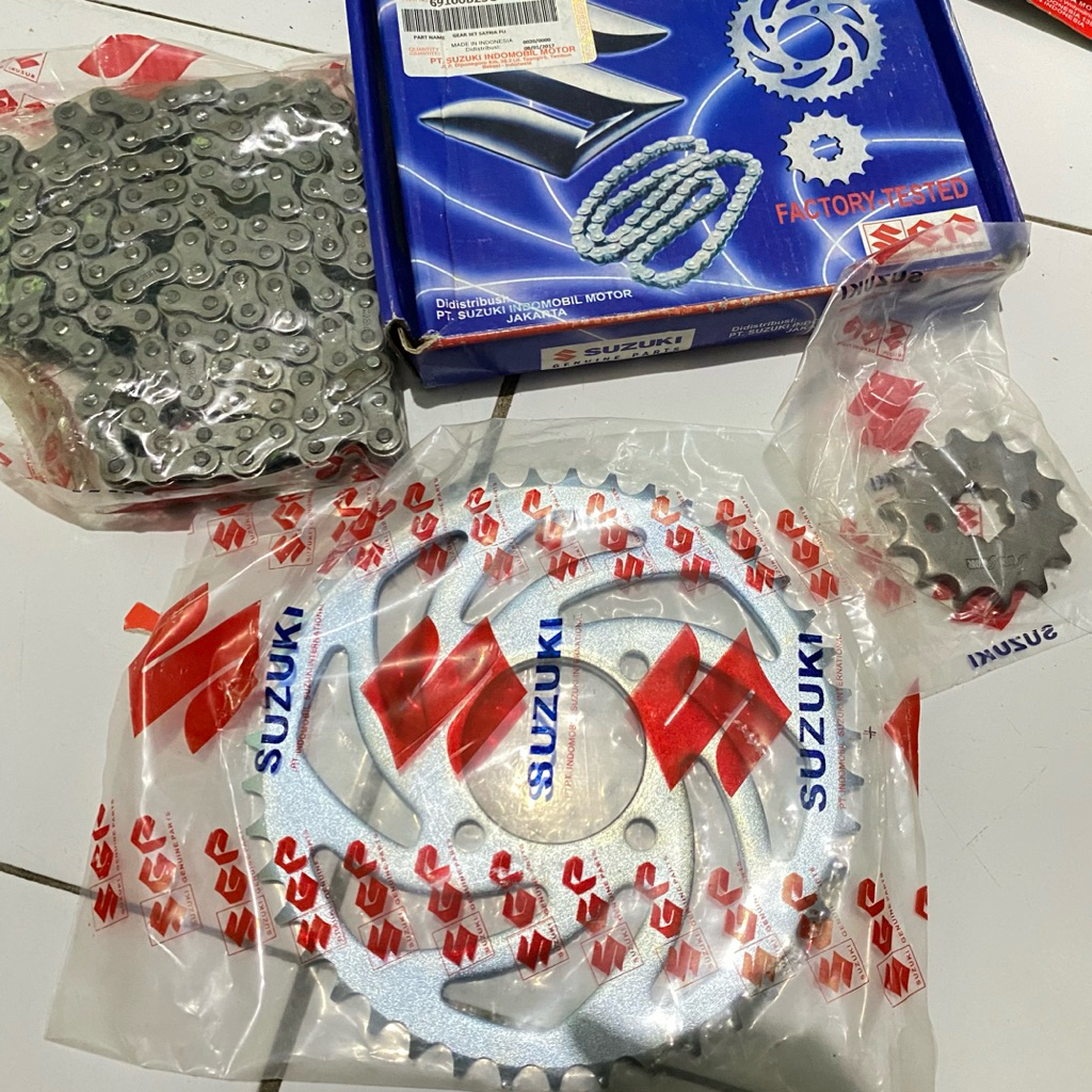 GEAR SET Satria Fu Old Karbu Barong / Gear Rantai Satria FU