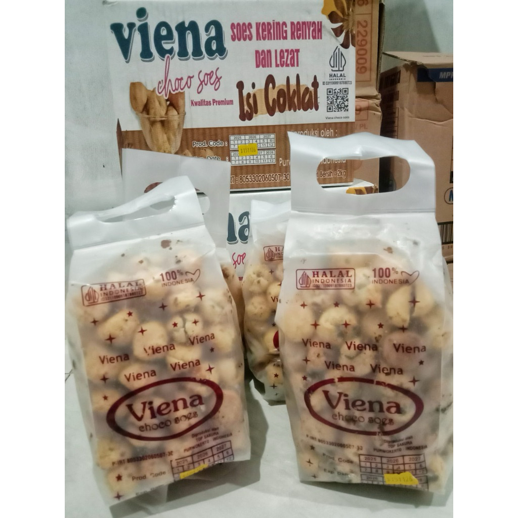 Viena choco soes kemasan karton
