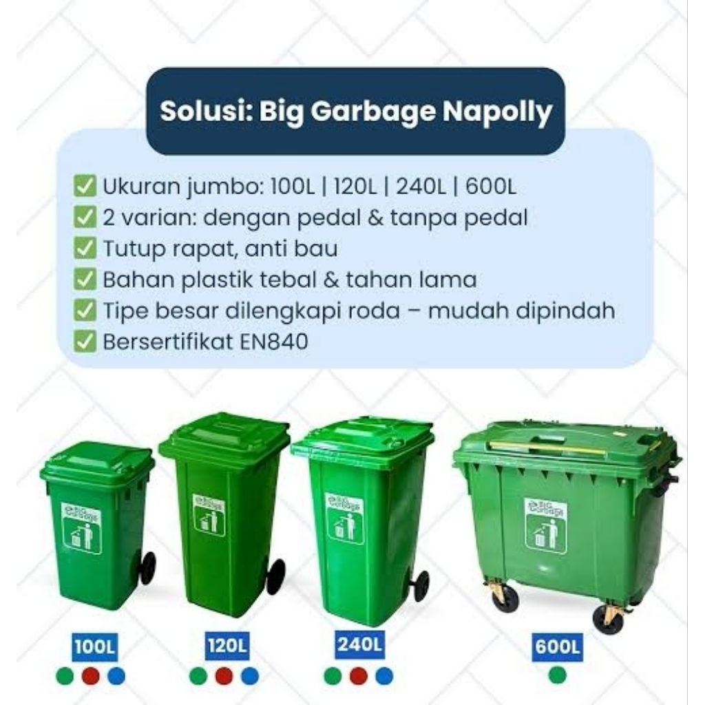 TONG SAMPAH JUMBO / TEMPAT SAMPAH BESAR NAPOLLY