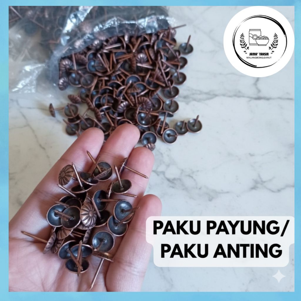 PAKU ANTING ISI 100 PCS/ PAKU PAYUNG SOFA/PAKU PAYUNG KURSI/JOK/PAKU PAYUNG HIAS JOK&SOFA