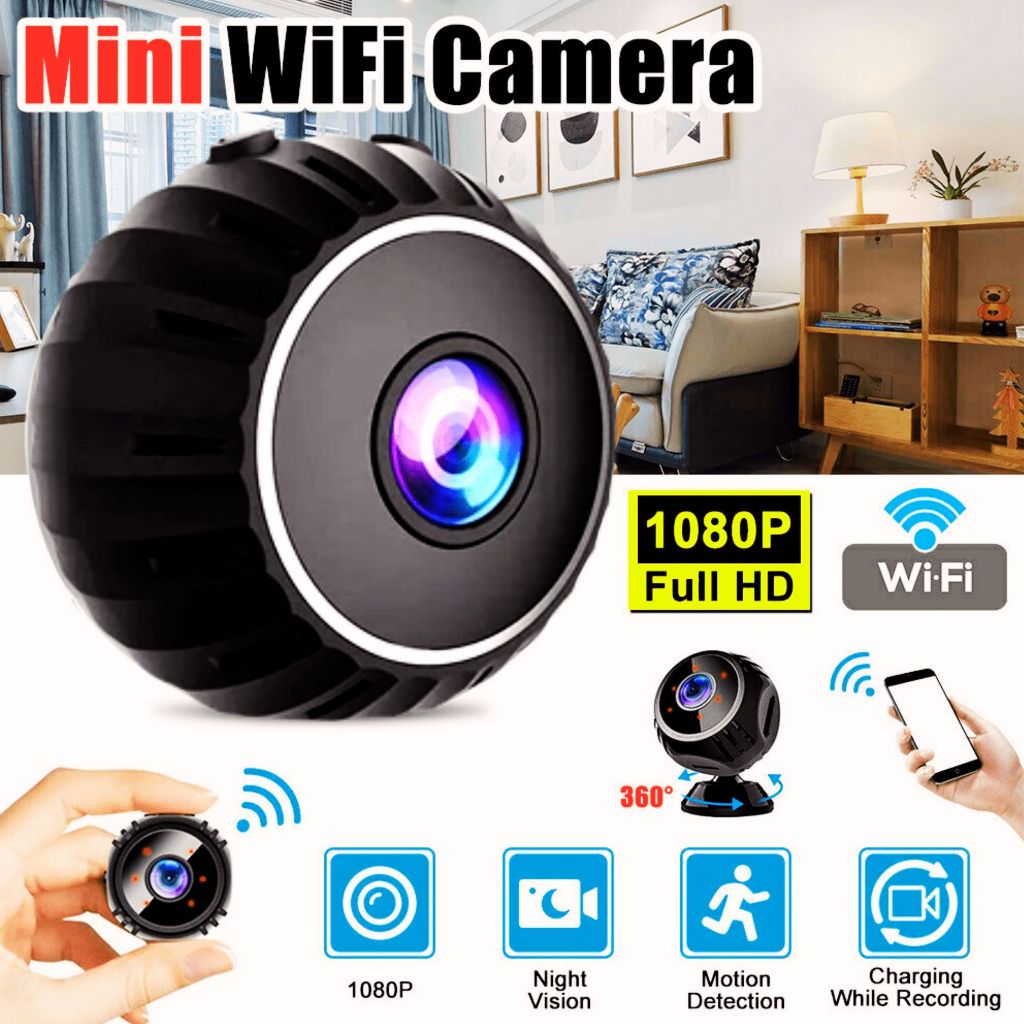 ZUIDID CCTV Mini WiFi Tersembunyi Tanpa Kabel Terhubung Hp Jarak Jauh Outdoor IR Sensor 1080P - X10