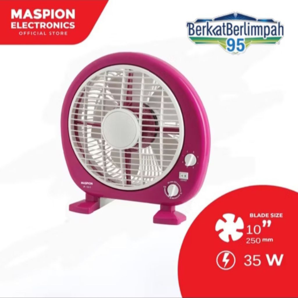 MASPION JF-121 T (100% ORI) Box fan Kipas Angin Kotak 10" 35W