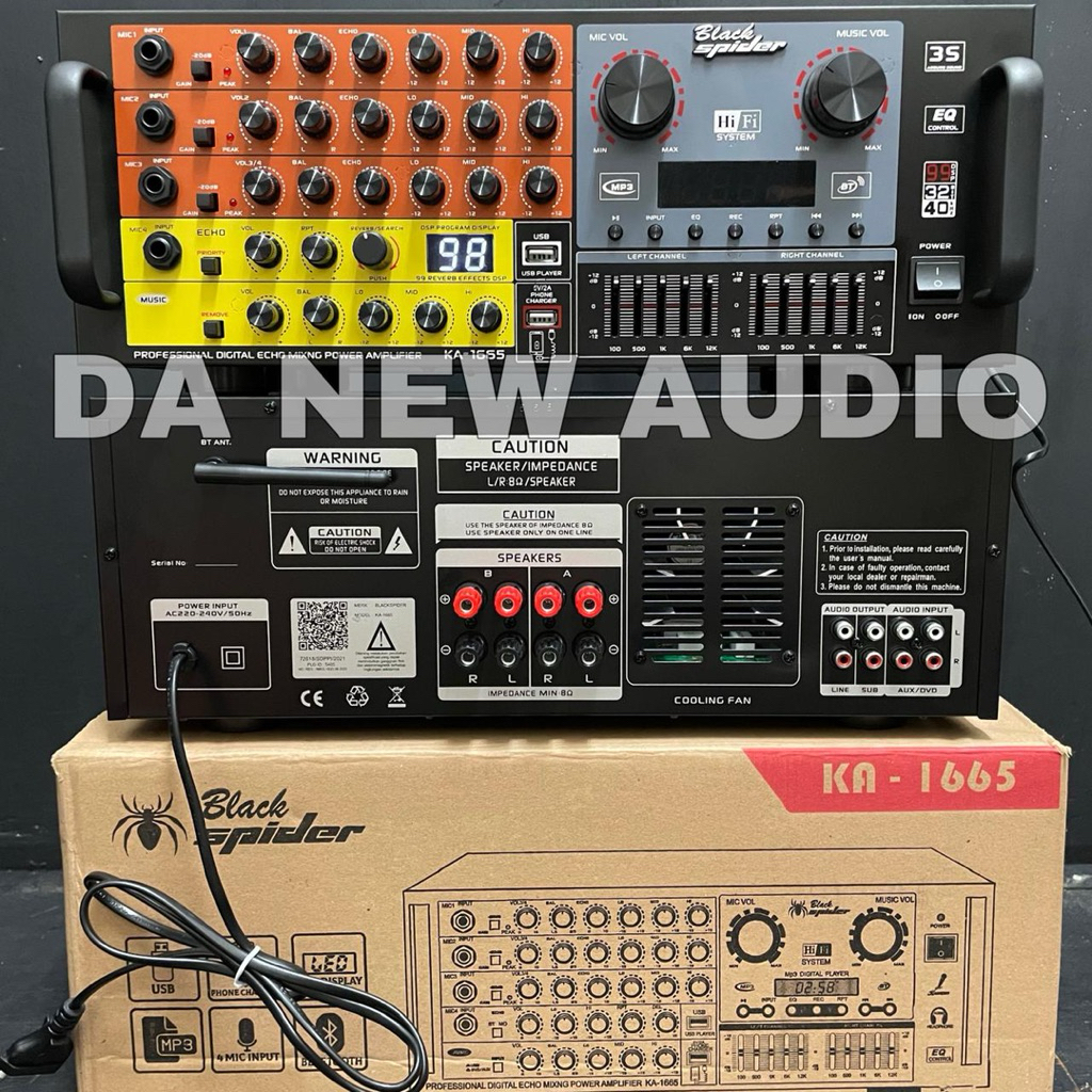 power amplifier blackspider ka1665 original black spider KA 1665