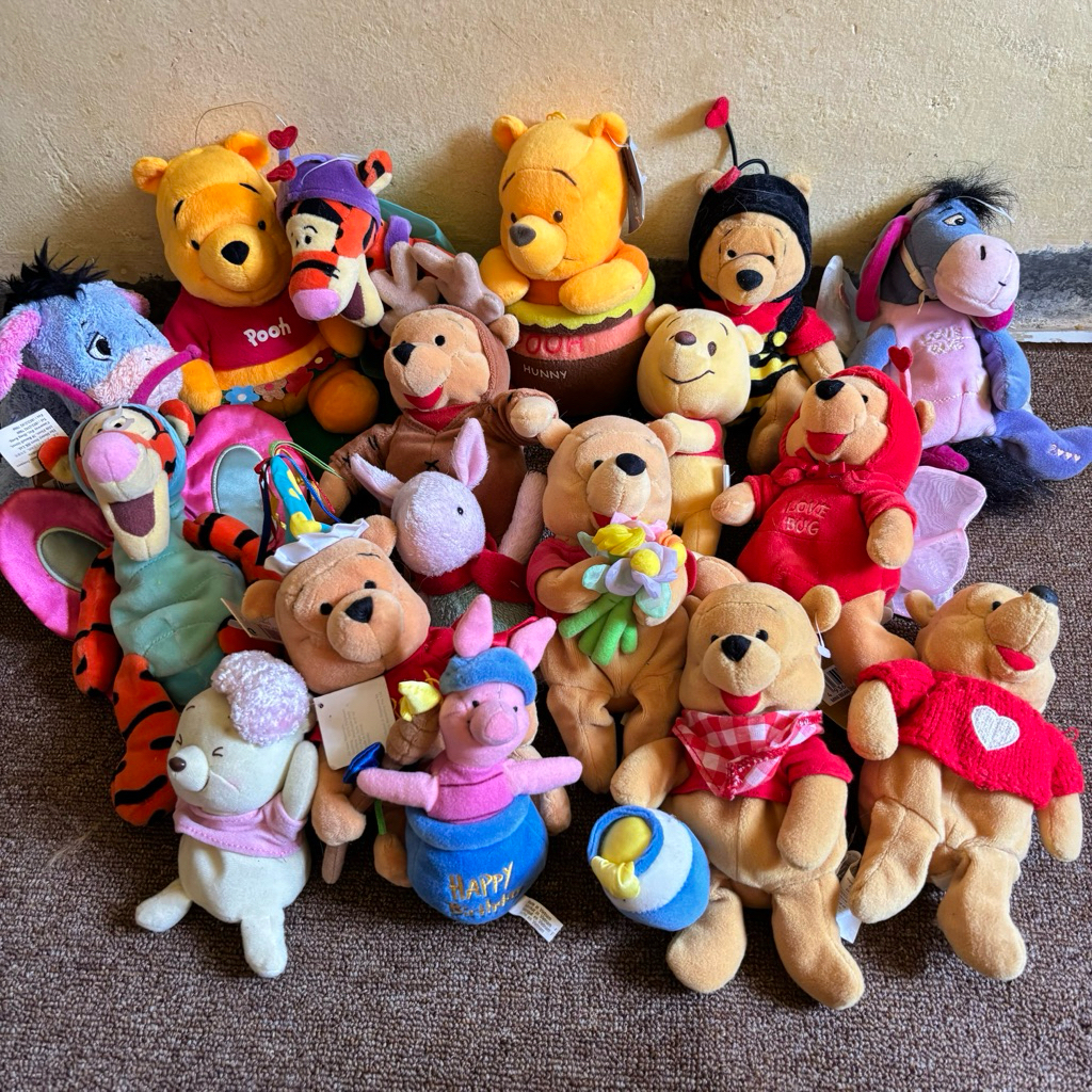 Boneka Winnie The Pooh Piglet Classic Piglet Eeyore Disney