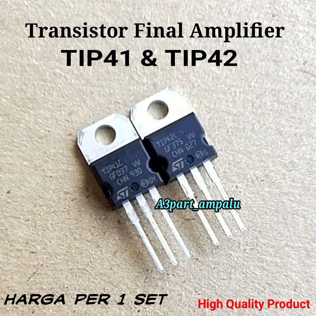 1 Set TIP41 TIP42 TRANSISTOR FINAL AUDIO AMPLIFIER