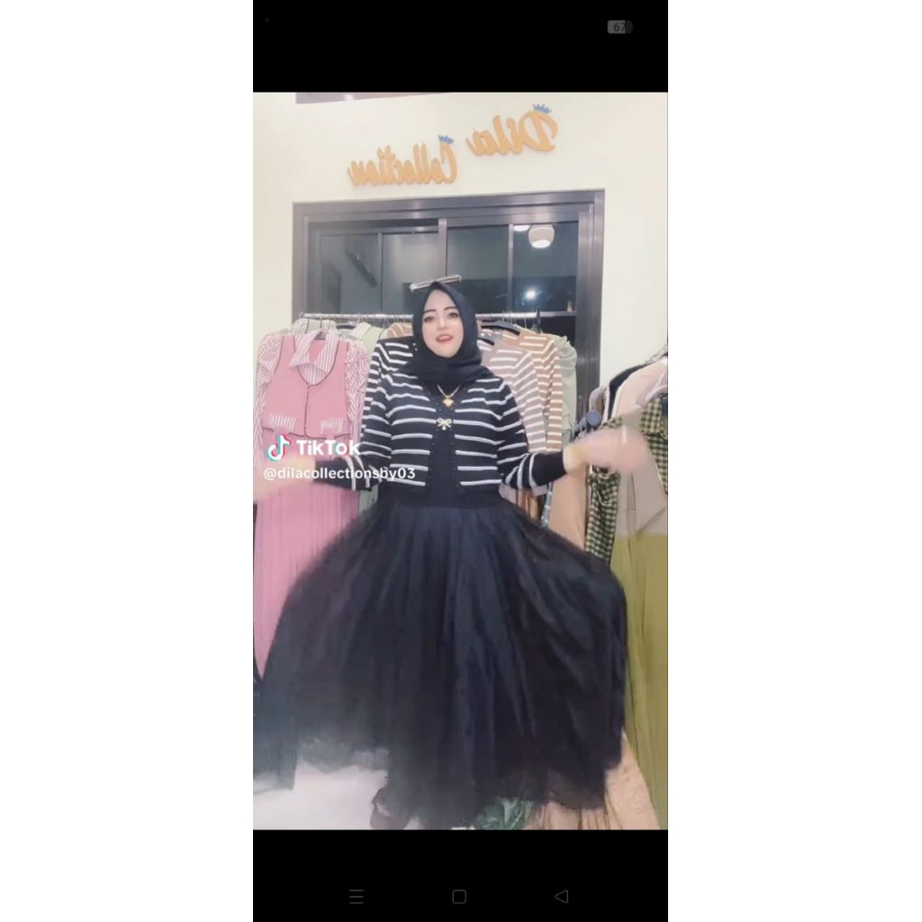 gamis rompi rajut Bangkok premium brokat mewah mayung klok lebar