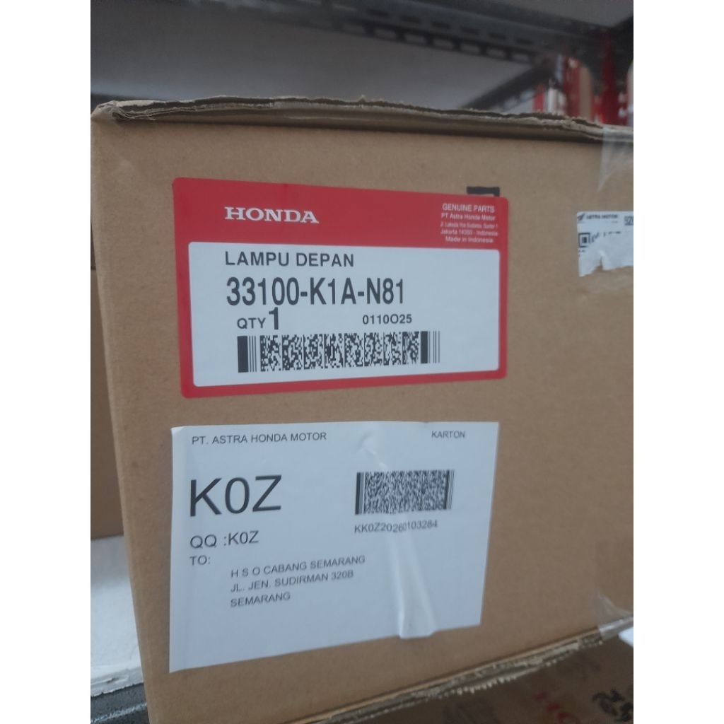 Lampu Depan (Reflektor) Honda BeAT K1AL 33100K1AN81 Original AHM Honda