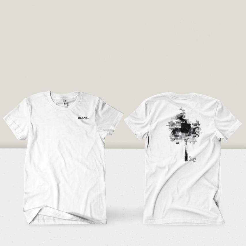 Kaos Putih Aesthetic BLANK – T Shirt Pria Wanita Cotton Premium | Desain Art Minimal Abstrak