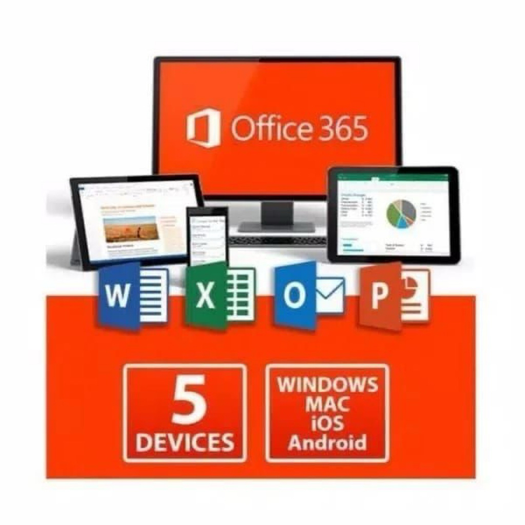 Lisensi Microsoft Office 365 Original - Dapat Digunakan di 5 Perangkat