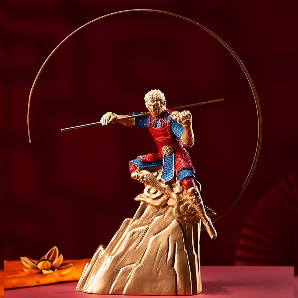 Pajangan Sun Wu Kong Patung Dewa Pelindung Kera Sakti Gold Monkey King Sun Go Kong