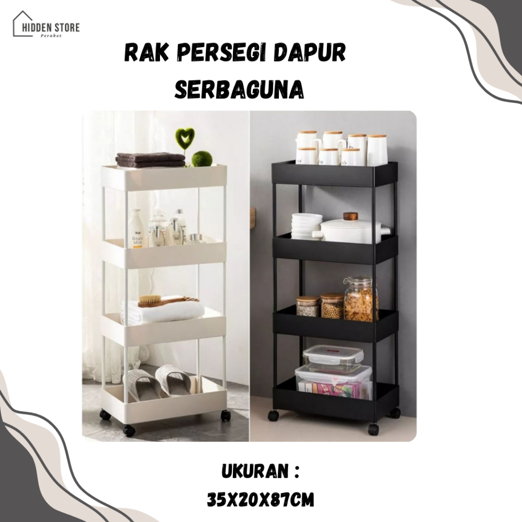Rak Serbaguna Buku Portable / Rak 2susun / 3susun / 4susun / Rak Bumbu Dapur / Rak Kosmetik / Penyim