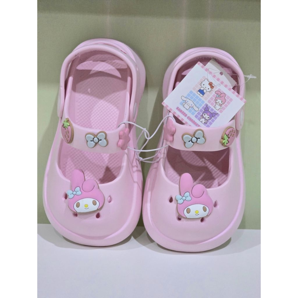 SANDAL ANAK CROCS VINCCI HIGH HEELS SEPATU ANAK ORIGINAL MALAYSIA SPECIAL EDITION SANRIO