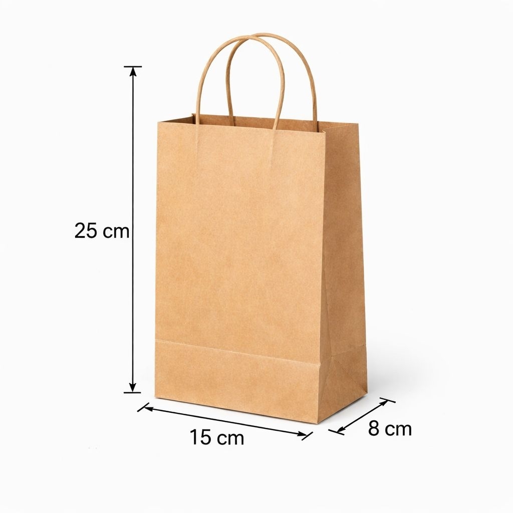 PAPERBAG / TAS KERTAS COKLAT 15X8X25