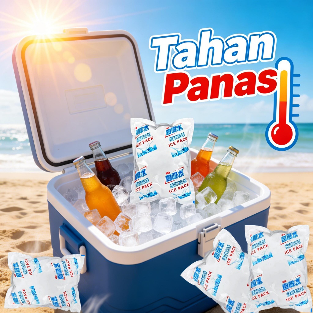 Cool Pack Pendingin Es Gel Otomatis Reusable Anti Bocor Tahan Dingin Lama Makanan Packing Kiriman Am