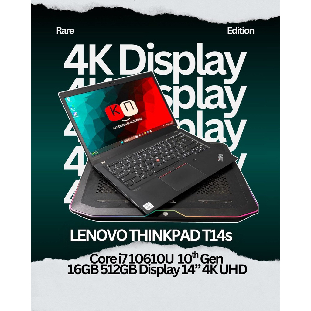 Laptop Lenovo Thinkpad T14s Touchscreen i7 10610U Ram16/1TB Bergaransi