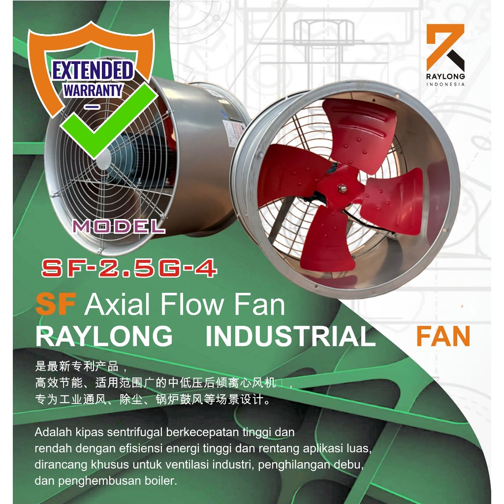 SF Axial Flow Fan SF Axial Flow Fan (Drum Fan) SF-2.5G-4 0.18kW-4