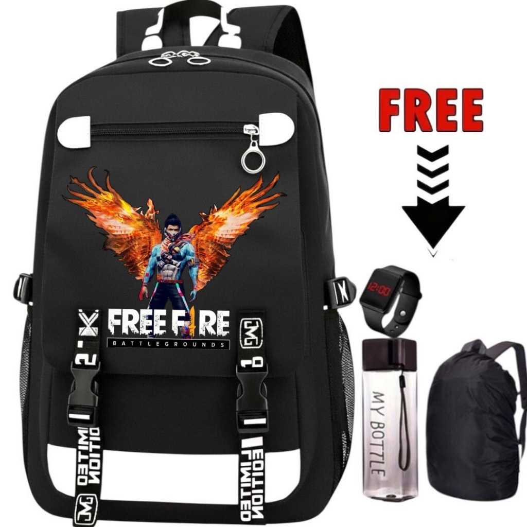 Tas Ff Anak Laki Laki -Tas anak laki laki Freefire - Tas sekolah anak laki laki FF - Tas anak sekola