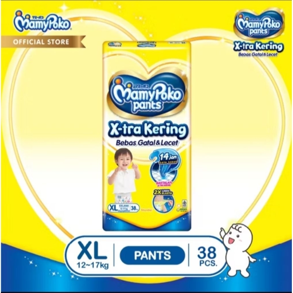 MamyPoko Pants X-tra Kering XL 38 Celana