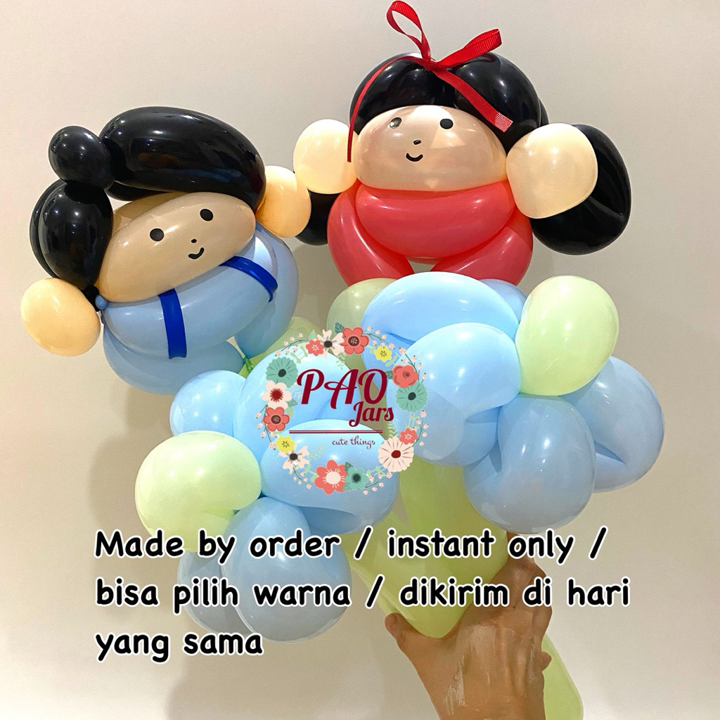 BACA DISKRIPSI / buket bunga balon baby born / buket bunga baby born wisuda ulang tahun / buket balo