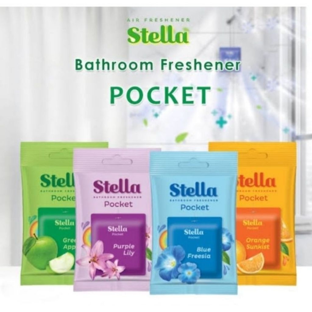 Stella Pocket Bathroom 10gr - Slim Gel Technology, Aroma Segar, Tahan Lama