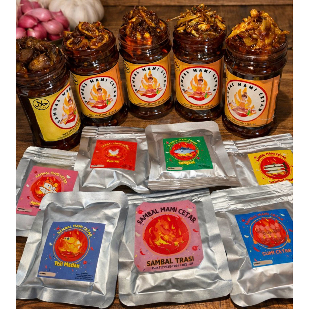 SAMBAL 25 GRAM SACHET SAMBEL CUMI OSENG SAPI MERCON TONGKOL AYAM SUWIR PELA ATI TONGKOL CAKALANG TER