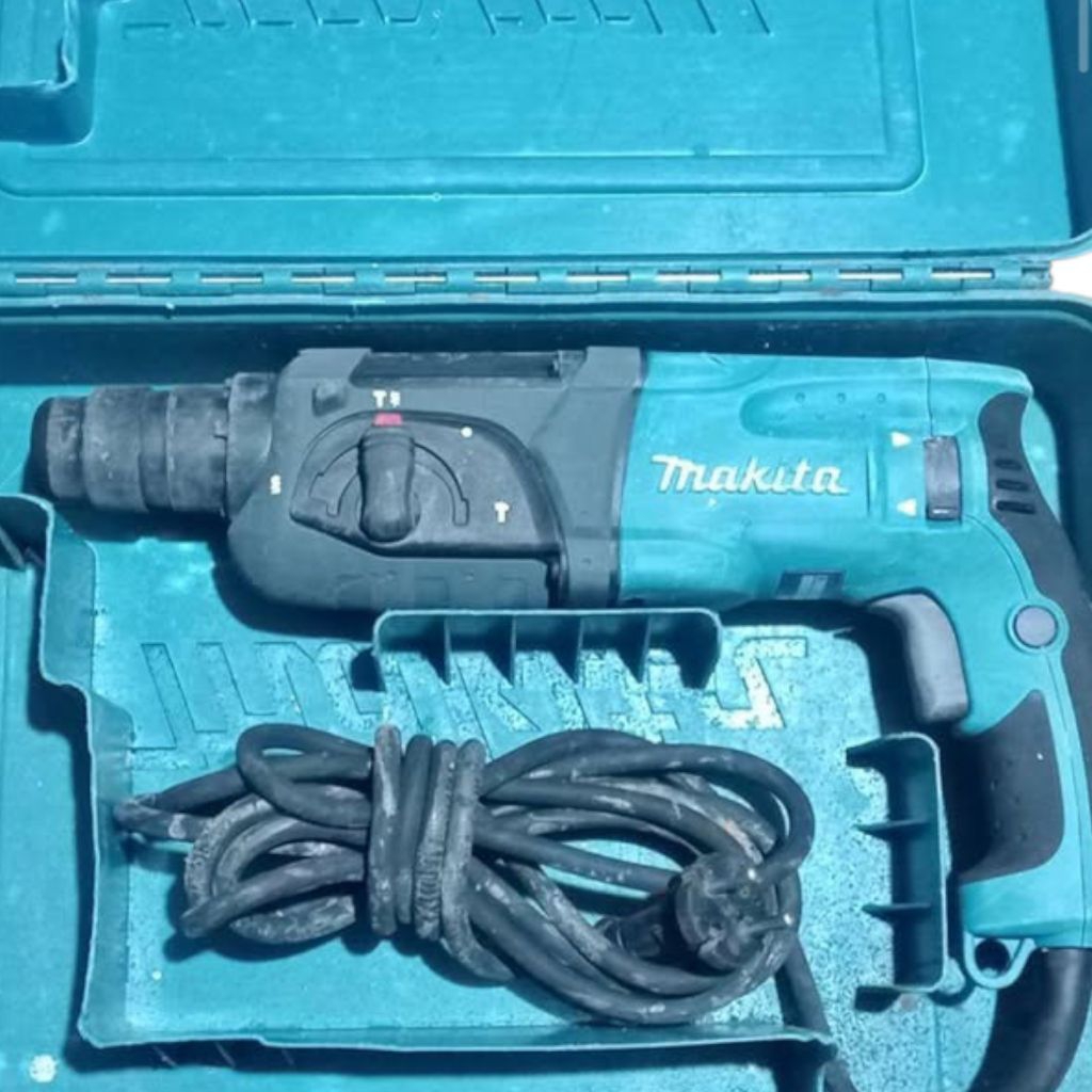 makita HR2470 asli original bor sds 3 pungsi rotary hammer bekas