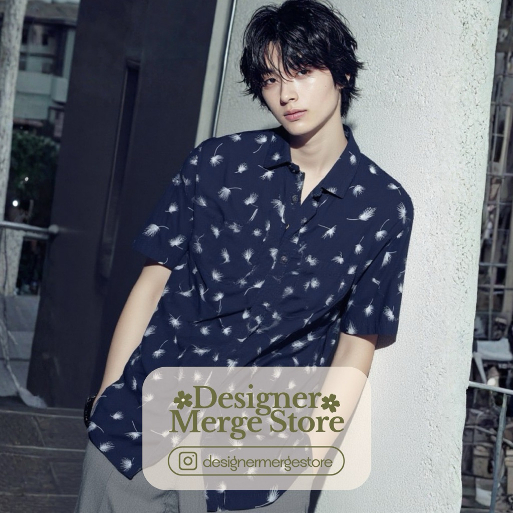 [PRELOVED] Ocean Pacific Kemeja Pria Lengan Pendek – Motif Daun Summer