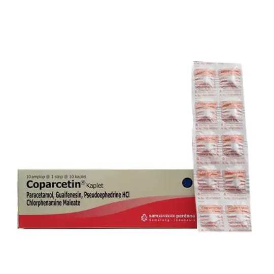 COPARCETIN Tablet Flu Batuk Pilek Paracetamol Gliseril Guaiakolat Efedrin Dewasa Anak