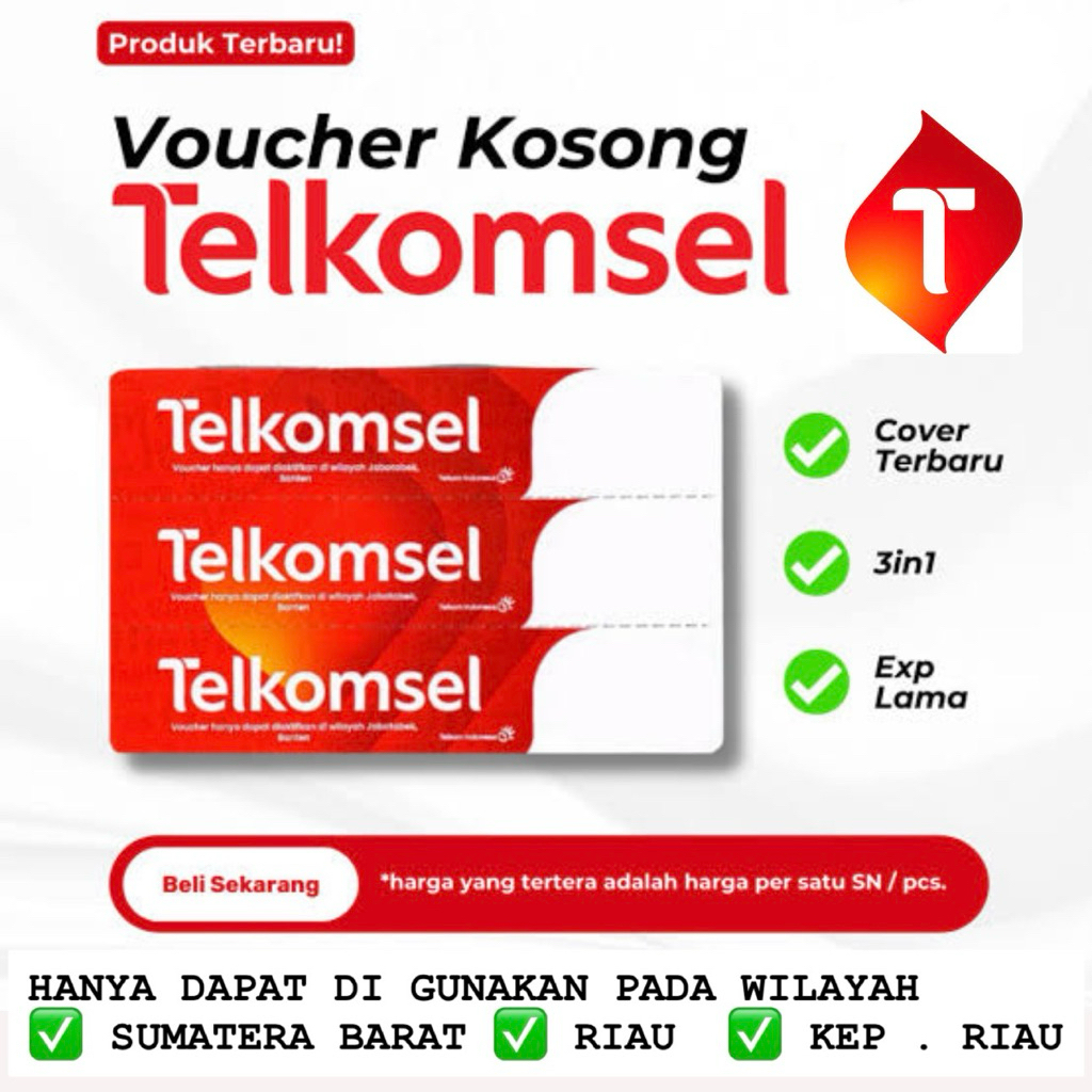 VOUCHER KOSONG TELKOMSEL SUMBAGTENG