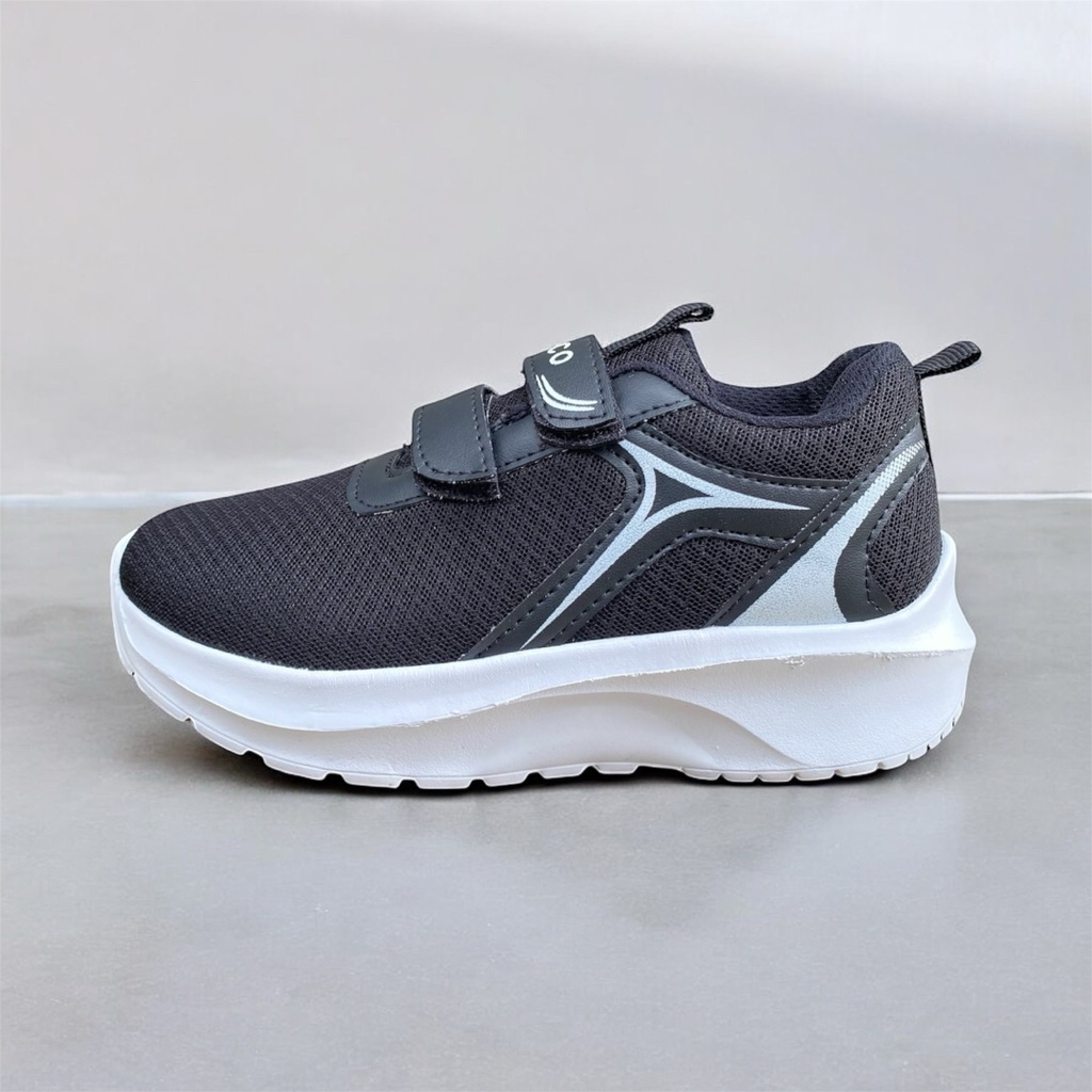 Sepatu Sekolah Sneakers Anak SD Hitam Putih Laki-laki Perempuan Size 30-38 Fashion