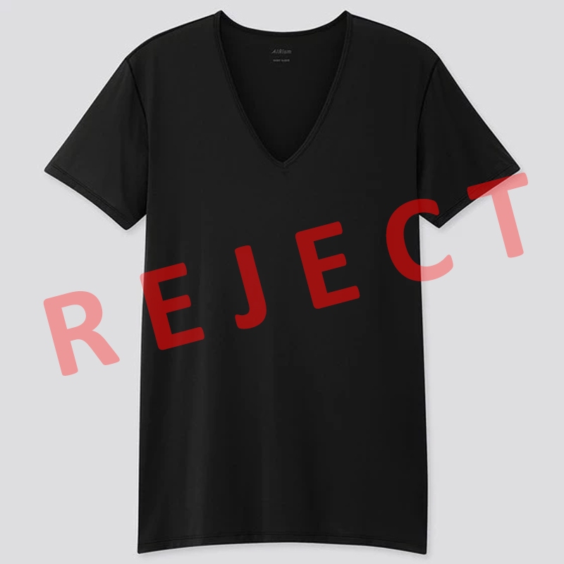 [PreLoved][Reject] UNIQLO AIRism V-Neck Short-Sleeve T-Shirt