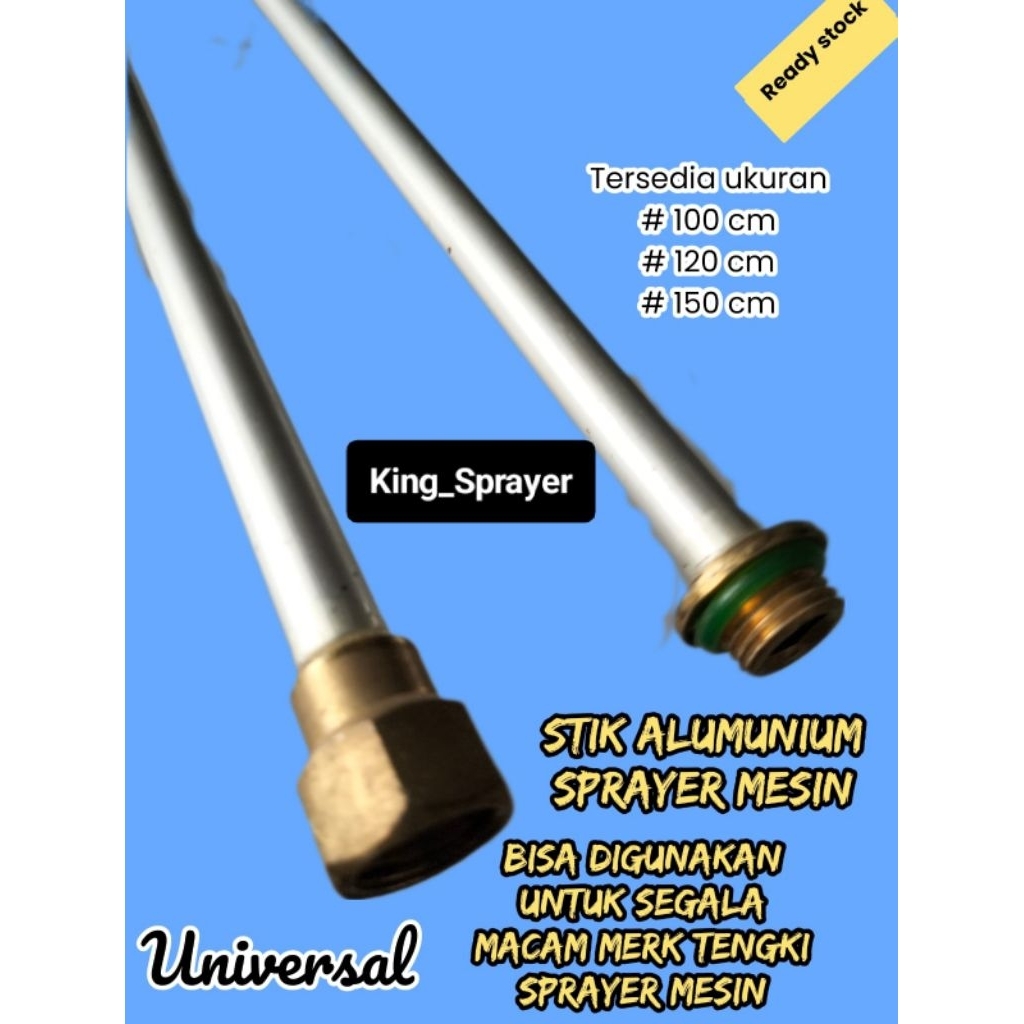Stik sprayer mesin bahan alumunium,stik sprayer panjang,drat 14mm