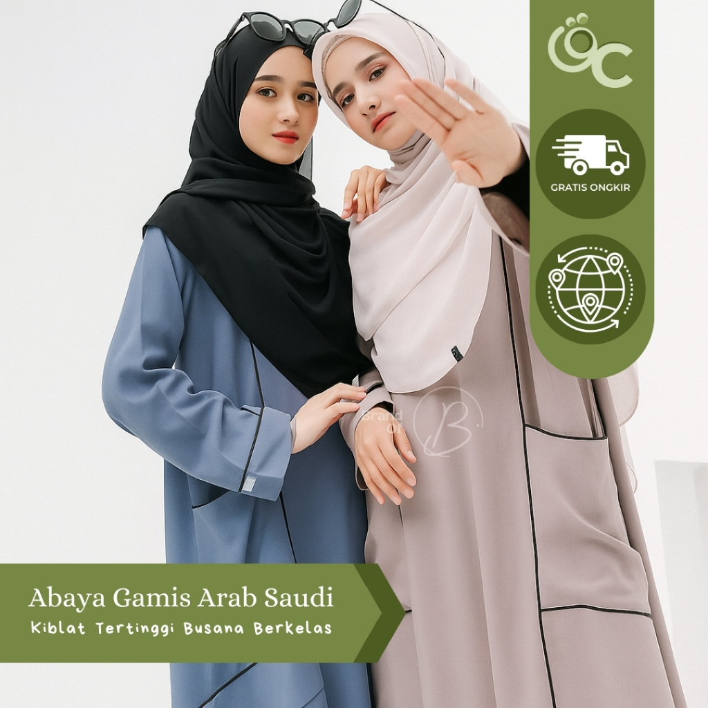Gamis Abaya Gamis Arab Saudi by Qibla Couture - Anggun, Syar'i & Mewah