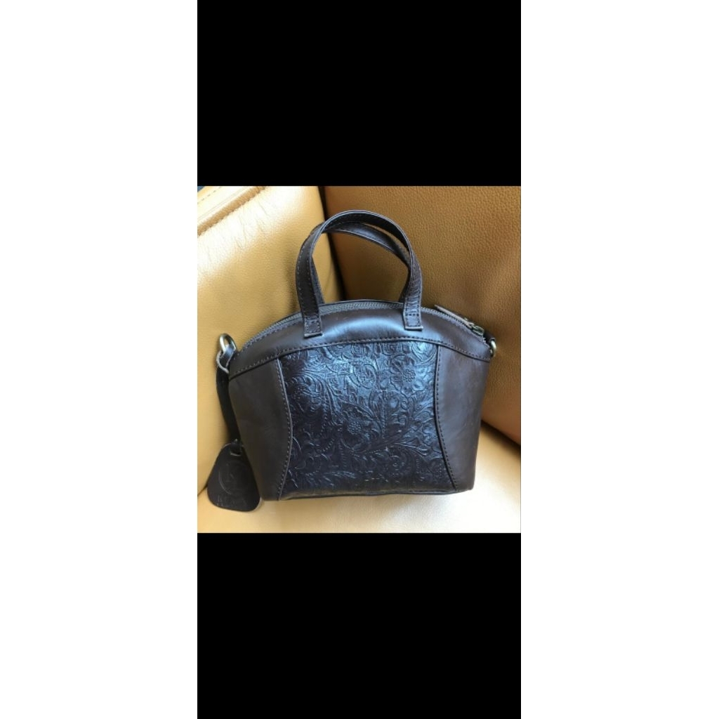 Tas Kulit Asli Motif Klasik Kenes Leather New